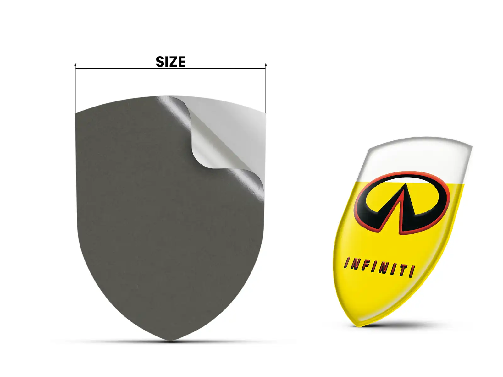 Infiniti Emblema En Relieve Apariencia Premium Etiquetas Auto 